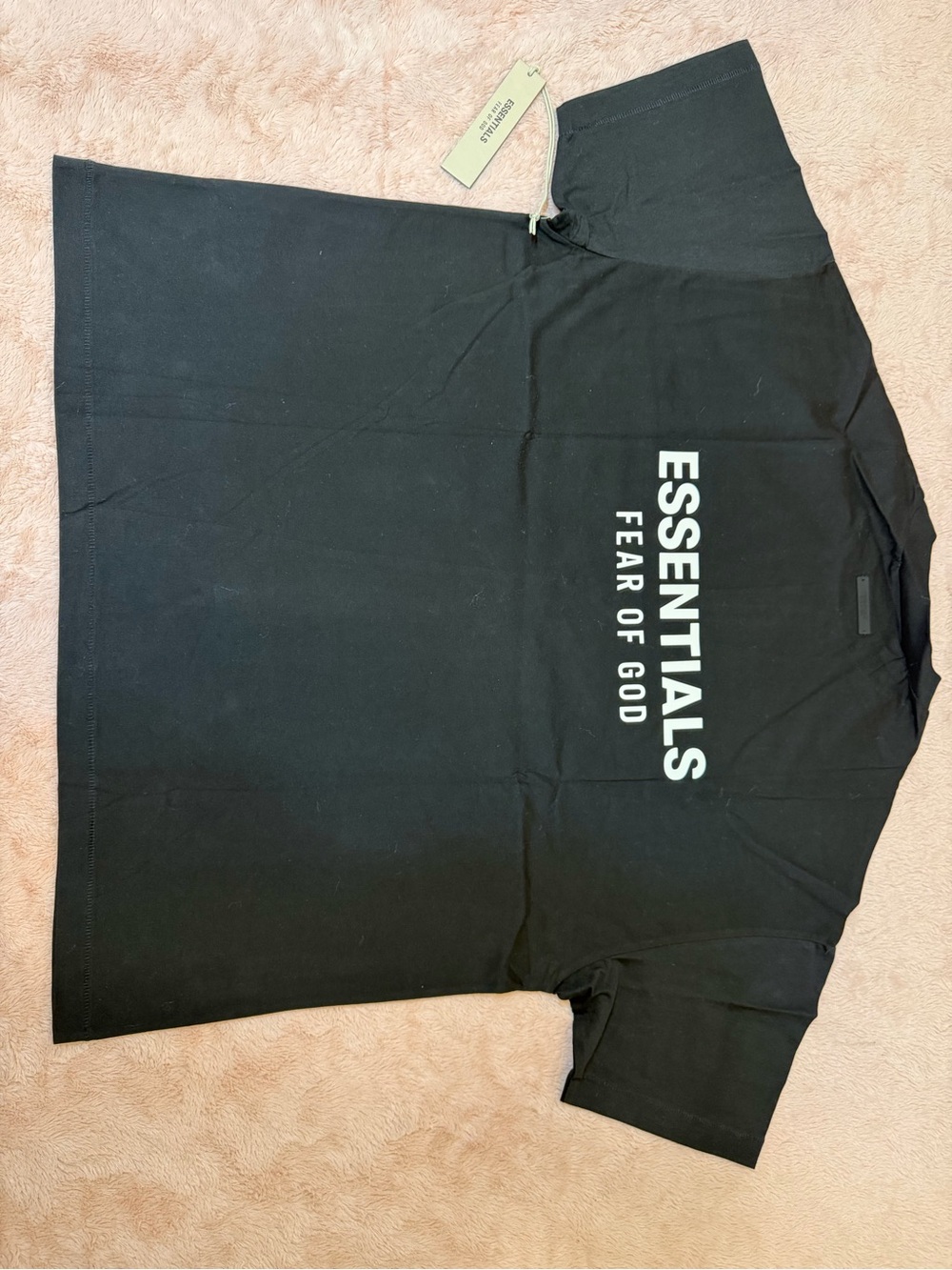 Fear of God Essentials Black Short Sleeve Logo Tee - Picture 2 of 3
